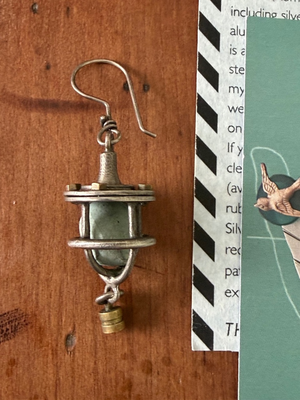 Thomas Mann Steampunk  Signed Caged Earring  - Single Earring Only. Not Pair